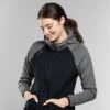 Women's Henry Fleece Full Zip Hoodie Black / Dark Grey