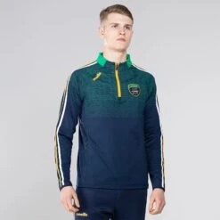 Men's Ohio รire Brushed Half Zip Top Marine / Green / Amber