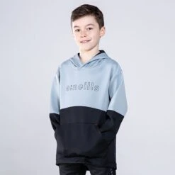 Kids' Cody Hybrid Pullover Hoodie Grey / Black / Red