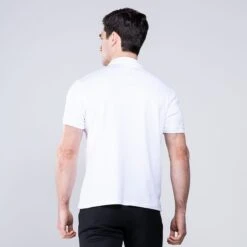 Men's Pima Cotton Polo Shirt White -underwear Zone 4t5a3132