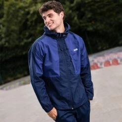 Men's Rio Hooded Rain Jacket Marine / Royal -underwear Zone 4t5a8286 1