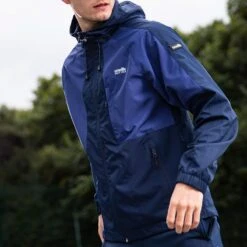 Men's Rio Hooded Rain Jacket Marine / Royal -underwear Zone 4t5a8294 1