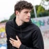 Men's Niall Overhead Fleece Hoodie Black