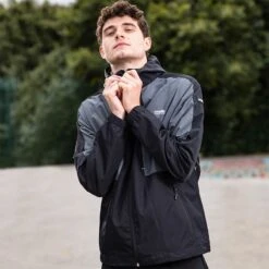 Men’s Rio Hooded Rain Jacket Black / Grey / White 8 Men’s Rio Hooded Rain Jacket Black / Grey / White -underwear Zone 4t5a8460