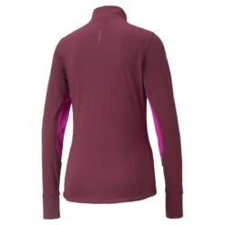 Puma Women's Favourite Quarter Zip Running Top Grape Wine / Deep Orchid -underwear Zone 520184 71 bv