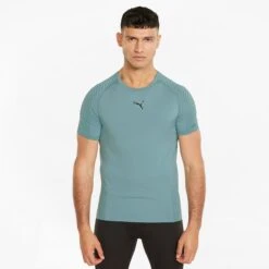 Puma Men's Formknit Seamless Training T-Shirt Mineral Blue