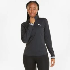 Puma Women's Train Strong Quarter Zip Top Black