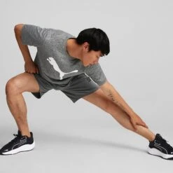 Puma Men's Favourite Heather Cat Training T-Shirt Black Heather 9 Puma Men's Favourite Heather Cat Training T-Shirt Black Heather -underwear Zone 522352 01 mod03