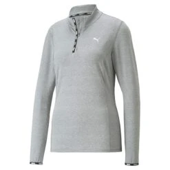 Puma Women's Strong Quarter Zip Top Griffin Heather