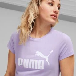 Puma Women's Essentials Logo T-Shirt Cornflower Blue -underwear Zone 586775 70 mod02