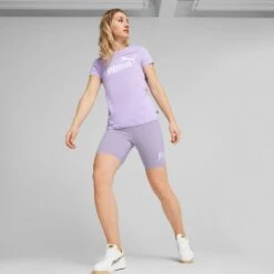 Puma Women's Essentials Logo T-Shirt Cornflower Blue -underwear Zone 586775 70 mod03