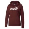 Puma Women's Essentials Logo Hoodie Aubergine