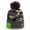 New Era New York Yankees Grey Camo Cuff Bobble Hat