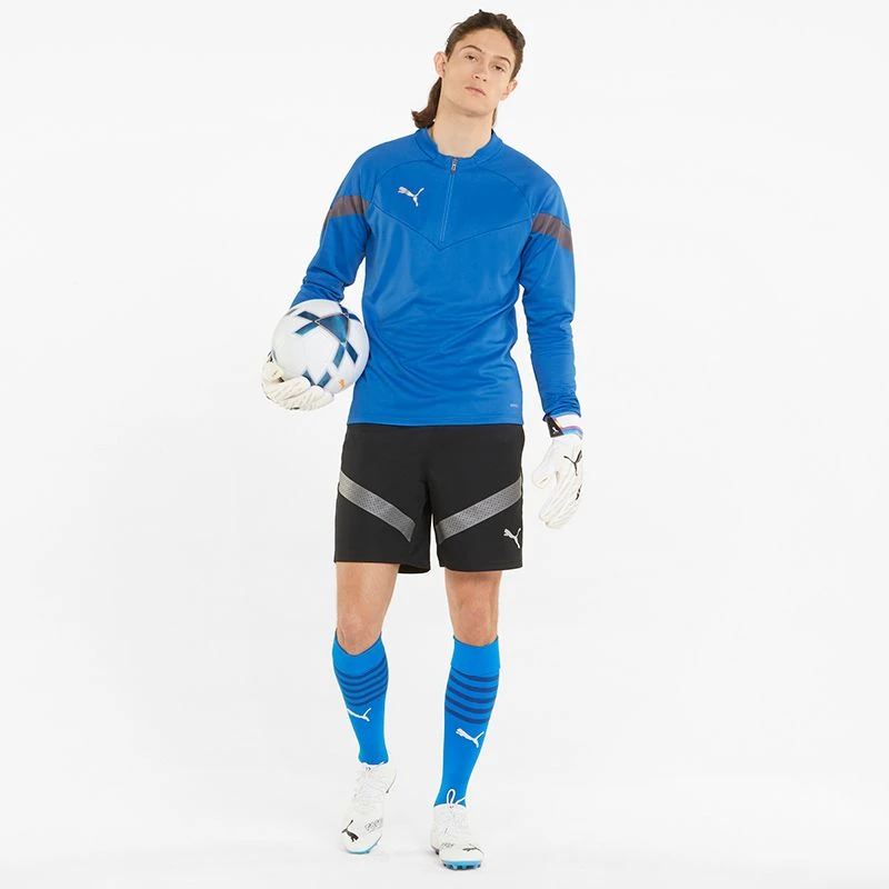 Puma Men's TeamFINAL Training Quarter Zip Top Electric Blue Lemonade / Smoked Pearl / Silver 3 Puma Men's TeamFINAL Training Quarter Zip Top Electric Blue Lemonade / Smoked Pearl / Silver - Image 3