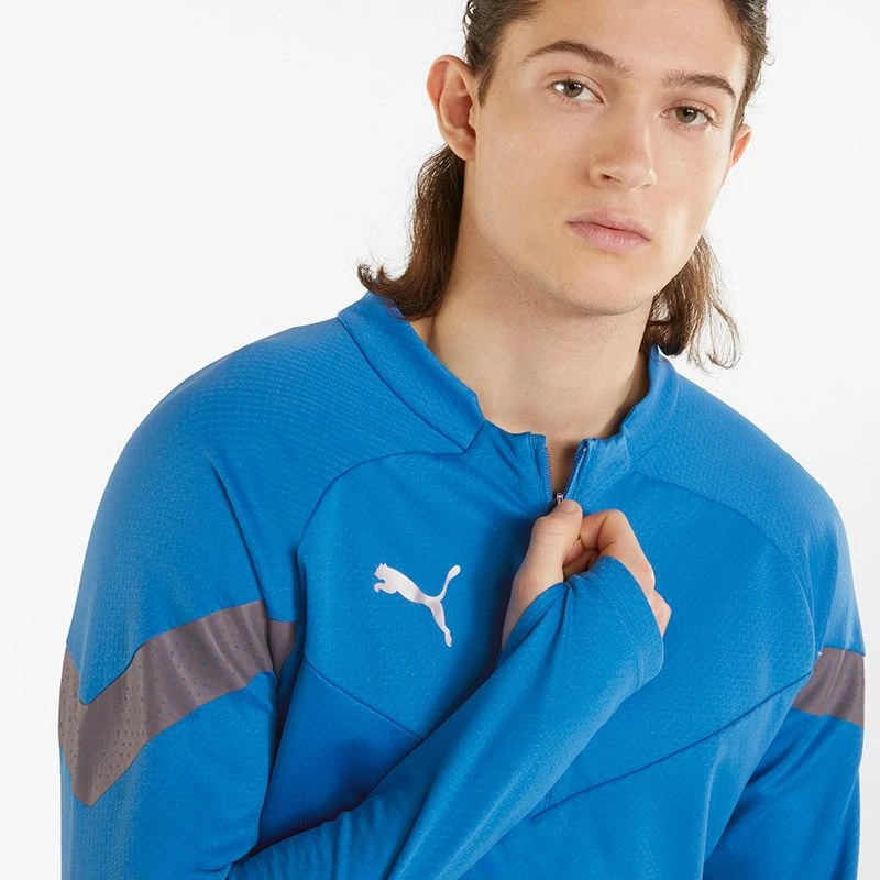 Puma Men's TeamFINAL Training Quarter Zip Top Electric Blue Lemonade / Smoked Pearl / Silver 4 Puma Men's TeamFINAL Training Quarter Zip Top Electric Blue Lemonade / Smoked Pearl / Silver - Image 4