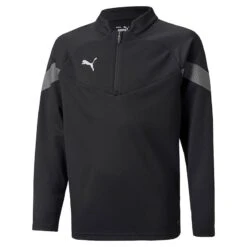 Puma Kids' Training 1/4 Zip Top Black / Smoked Pearl / Silver