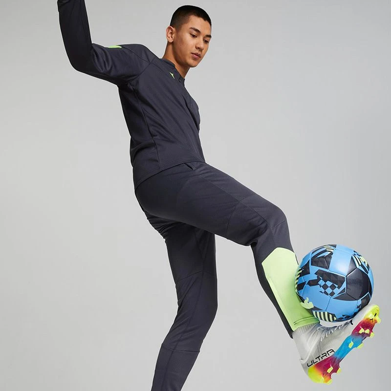 Puma Men's Individual 1/4 Zip Top Paris Night / Fizzy 3 Puma Men's Individual 1/4 Zip Top Paris Night / Fizzy - Image 3