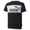 Puma Kids' Essentials+ Colour Blocked T-Shirt Black
