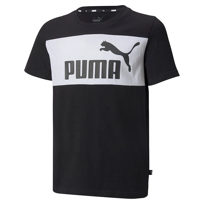 Puma Kids' Essentials+ Colour Blocked T-Shirt Black 1 Puma Kids' Essentials+ Colour Blocked T-Shirt Black