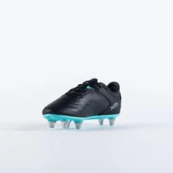 Gilbert Sidestep X15 6 Stud Kids' Rugby Boots Black / Aqua -underwear Zone 873879jr 4