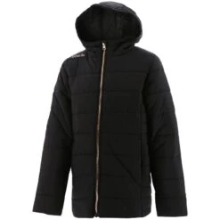 Kids' Alex Hooded Padded Jacket Black / Pink