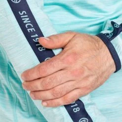 Men's Defender Brushed Half Zip Top Green / Marine / Green -underwear Zone am3a0039