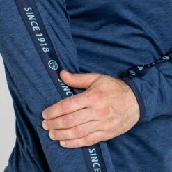 Men's Defender Brushed Half Zip Top Marine / Green / Marine -underwear Zone am3a0050