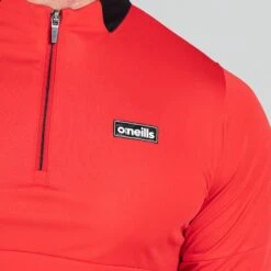 Men's Cody Half Zip Midlayer Top Red / Black / Grey -underwear Zone am3a0095 1