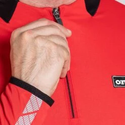 Men's Cody Half Zip Midlayer Top Red / Black / Grey -underwear Zone am3a0096 1