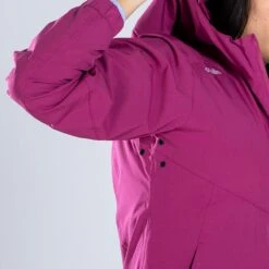 Women's Madison Hooded Rain Jacket Purple / Silver -underwear Zone am3a0106