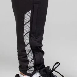 Men's Cody Brushed Skinny Tracksuit Bottoms Black / Red / Grey -underwear Zone am3a0108