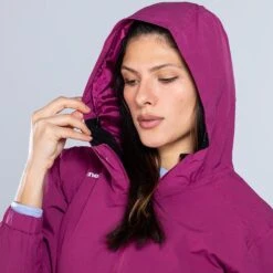 Women's Madison Hooded Rain Jacket Purple / Silver -underwear Zone am3a0110