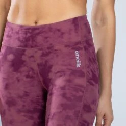 Women's Kora 7/8 Leggings Purple / Silver -underwear Zone am3a0139