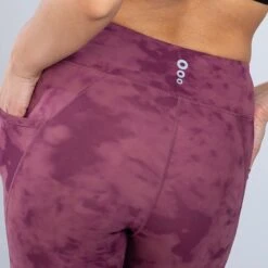 Women's Kora 7/8 Leggings Purple / Silver -underwear Zone am3a0142