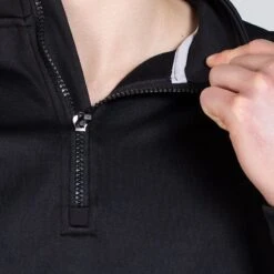 Men's Zack Half Zip Top Black / Silver -underwear Zone am3a0304