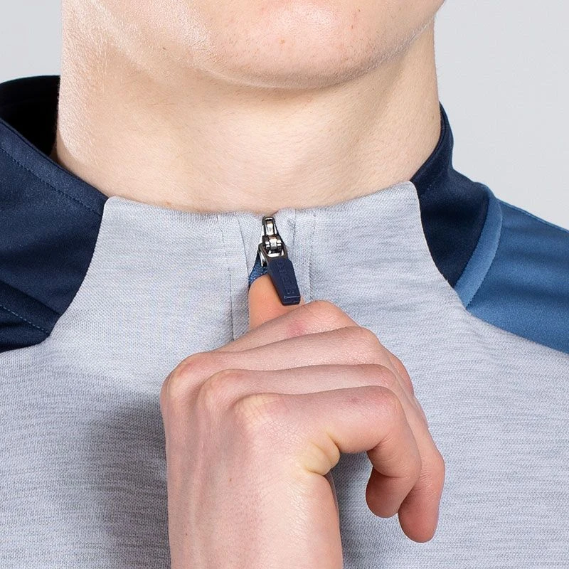 Men's Zack Half Zip Midlayer Top Silver / Blue / Marine 3 Men's Zack Half Zip Midlayer Top Silver / Blue / Marine - Image 3