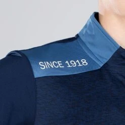 Men's Zack Brushed Half Zip Top Marine / Blue -underwear Zone am3a0334