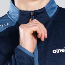 Men's Zack Brushed Half Zip Top Marine / Blue -underwear Zone am3a0336