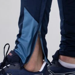 Men's Zack Brushed Skinny Tracksuit Bottoms Marine / Blue / Silver -underwear Zone am3a0341