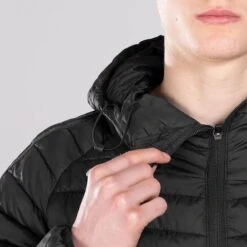 Men's Peru Hooded Padded Jacket Black -underwear Zone am3a0362