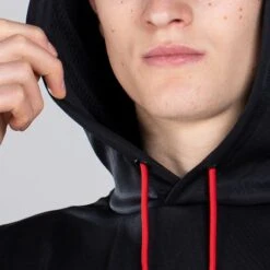 Men's Cody Hybrid Pullover Hoodie Black / Red / Grey -underwear Zone am3a0416