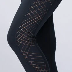 Women's Freya 7/8 Leggings Black / Rose Gold -underwear Zone am3a0721