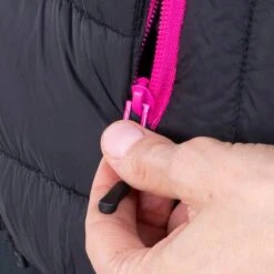 Women's Fiona Hooded Padded Jacket Black / Pink -underwear Zone am3a0784