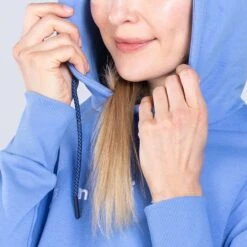 Women's Carrie Fleece Pullover Hoodie Blue / Marine / White -underwear Zone am3a0849