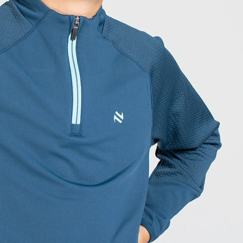 O'Neills Kids' Adapt Brushed Half Zip Top Marine / Blue 4 O'Neills Kids' Adapt Brushed Half Zip Top Marine / Blue - Image 4