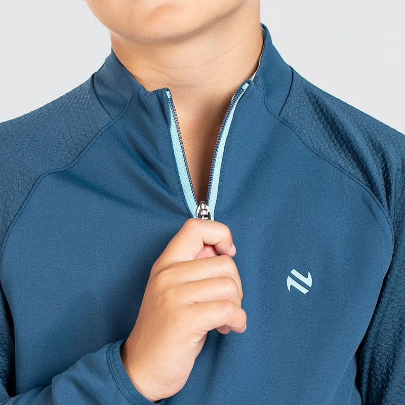 O'Neills Kids' Adapt Brushed Half Zip Top Marine / Blue 3 O'Neills Kids' Adapt Brushed Half Zip Top Marine / Blue - Image 3