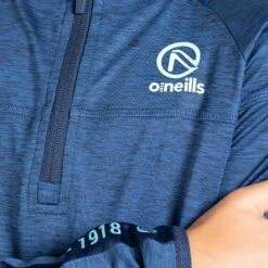 Kids' Defender Brushed Half Zip Top Marine / Green / Marine -underwear Zone am3a3807