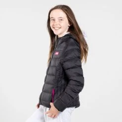 Kids' Fiona Hooded Padded Jacket Black / Pink 6 Kids' Fiona Hooded Padded Jacket Black / Pink -underwear Zone am3a6389