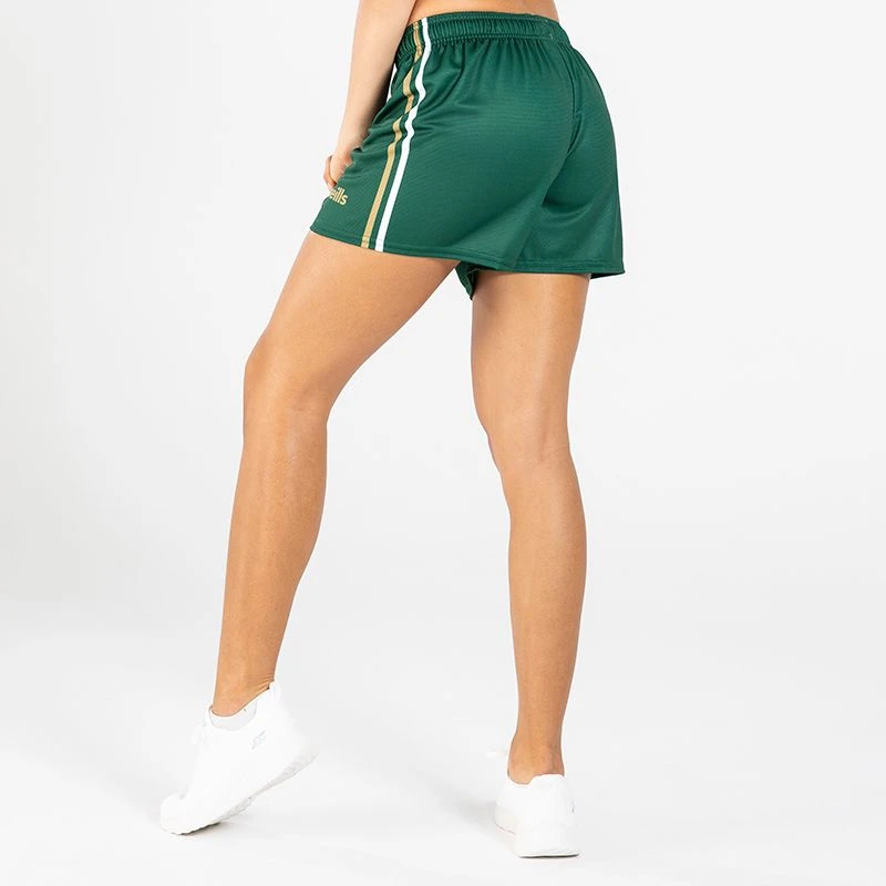 Women's Mourne Shorts Green / Gold / White 2 Women's Mourne Shorts Green / Gold / White - Image 2