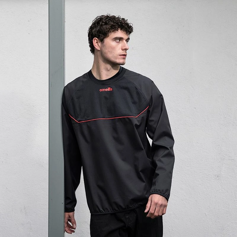 Men's Norwich Woven Windbreaker Black / Red 1 Men's Norwich Woven Windbreaker Black / Red